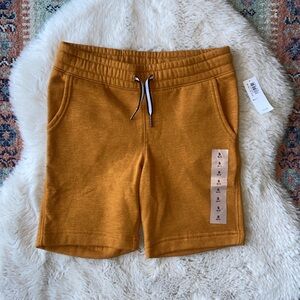 Old Navy boys sweat shorts golden mustard amber color pull on casual small 6/7